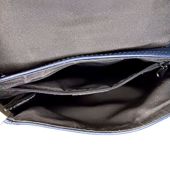 Liz Claiborne Navy Blue Women's Shoulder Purse Vintage Faux Leather 90s Mini Bag - Picture 4 of 11